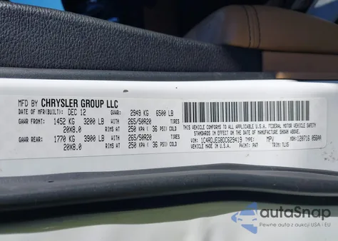 2013 Dodge Durango Citadel from USA, damaged, VIN 1C4RDJEG8DC629419